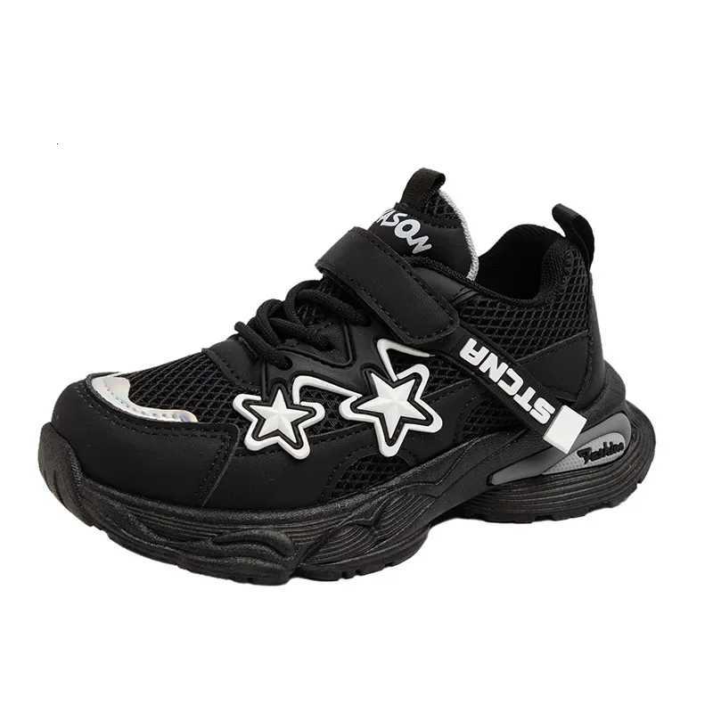 Students Running Shoes Thick Soft Sole Kids Sports Shoes Mesh Breathable 2024 New Fashion Boys Girls Sneakers with Stars Casual Z251027