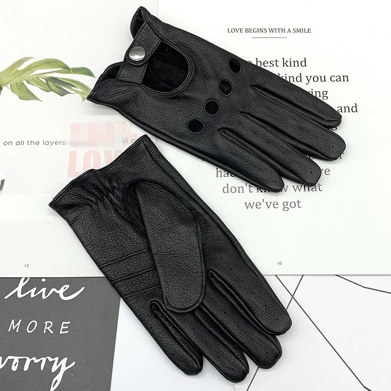 Sheepskin Gloves Mens Retro Motorcycle Thin Gloves Sports Cycling Riding Moto Tactical Leather Gloves 251021