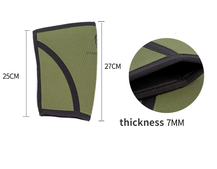 7mm Knee Pads Fitness Squatting Sports Protective Elasticity Hard Pulling Powerlifting Training Bodybuilding Knee Protector 251023