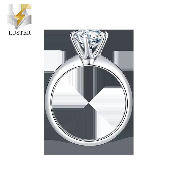 Classic Cheap Large Women Jewelry Snowflake Proposal Silver Rings Women 925 Sterling 2ct Moissanite Engagement Ring