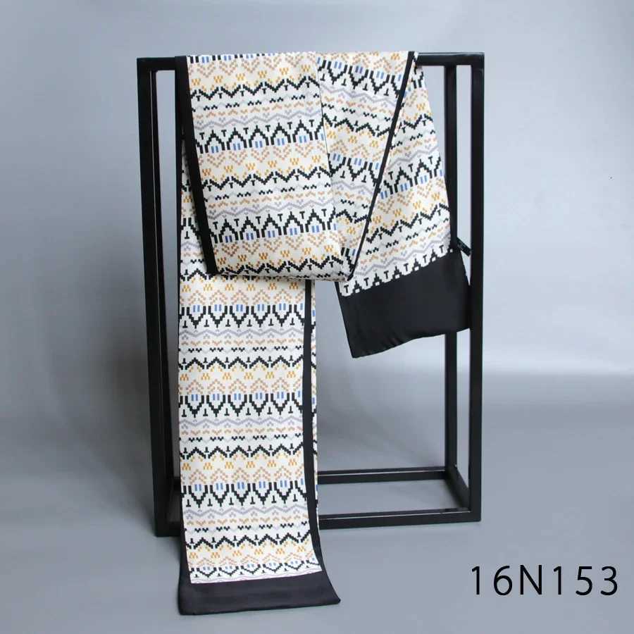 DoubSided Blue Polka Dot Long Neckerchi Men British Vintage Suit Shirt Collar Mouth Napkin Autumn Winter Trendy Thin ScarfW251027