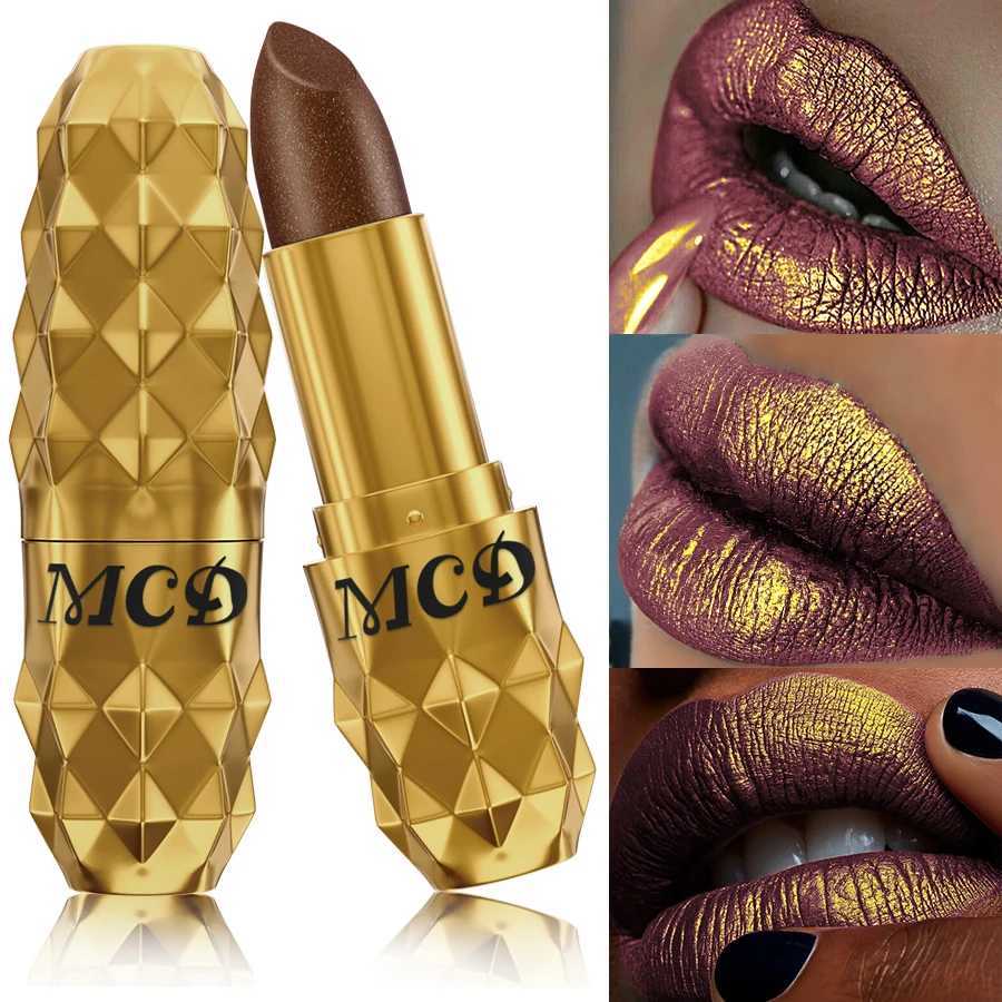 5 colors pearlescent metallic lipstick bold intense glitter shinny lip tint long lasting lip senior matte lip makeup gifts W251027