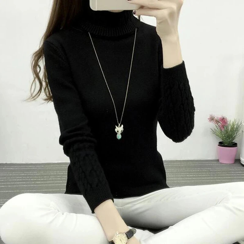 Women Turtleneck Winter Sweater Women Long Sleeve Knitted Women Sweaters And Pullovers Female Jumper Tricot Tops LY571 251027