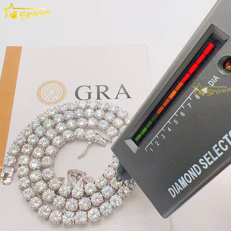 Cheapest Price 925 Sterling Silver Pass Diamond Tester GRA Certificated VVS Moissanite Chains Necklace