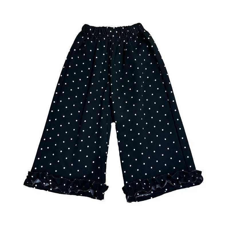 Korean Children Girls Autumn Straight Pant Cotton Dot Printed Infant Baby Girls Trousers Loose Elastic Waist Toddler Girls PantsT251027