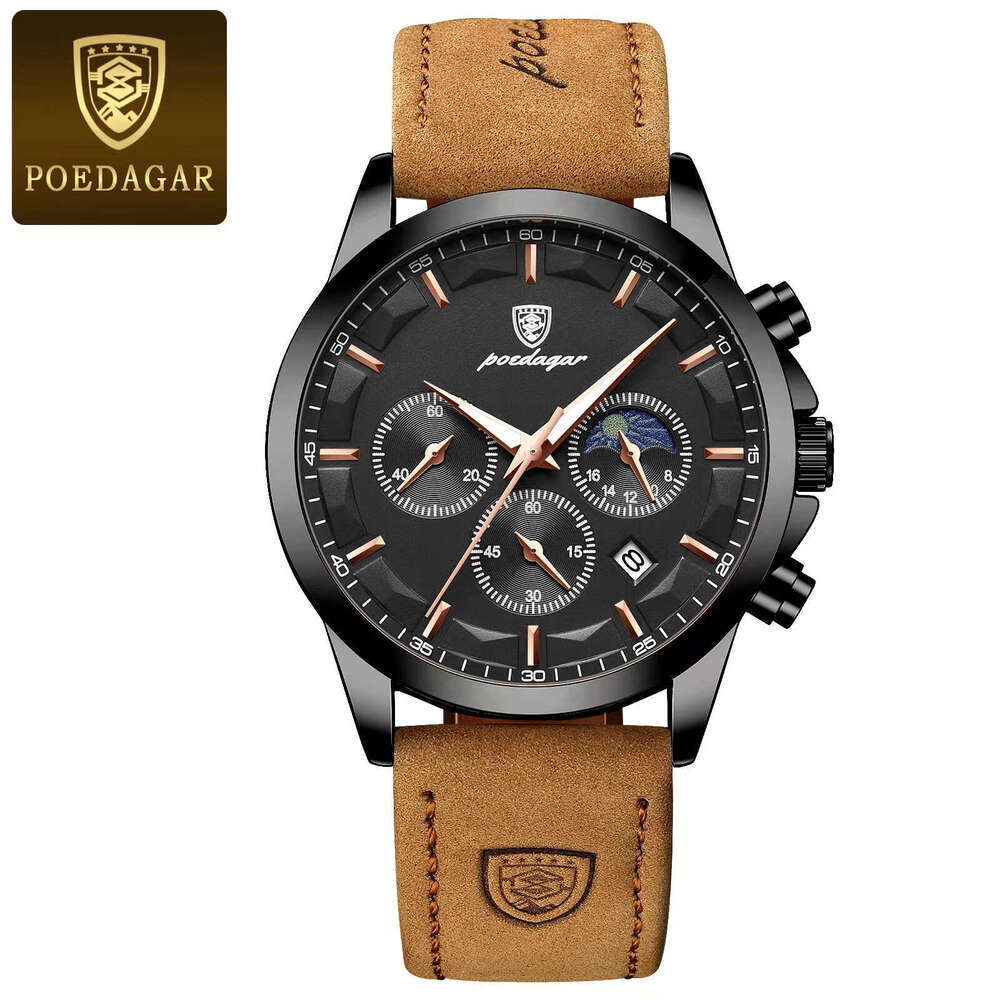 Swiss Brand New Waterproof Men's Multifunctional Fashion Quartz Watch Live Streaming