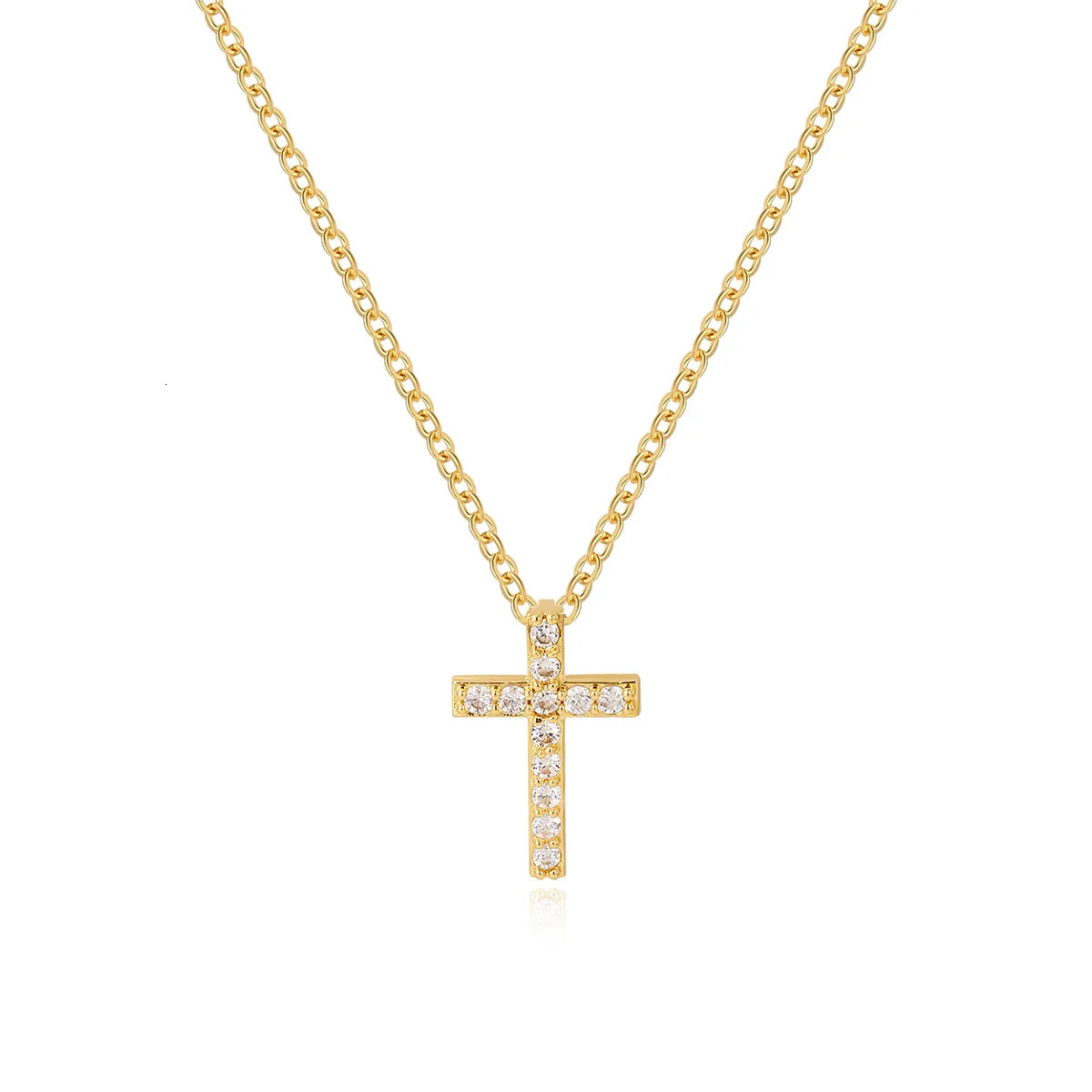 Cross Necklace for Women 18K Gold Plated Cross Choker Pendant Non Tarnish Waterproof Trendy Cute Simple Small Necklace 251020