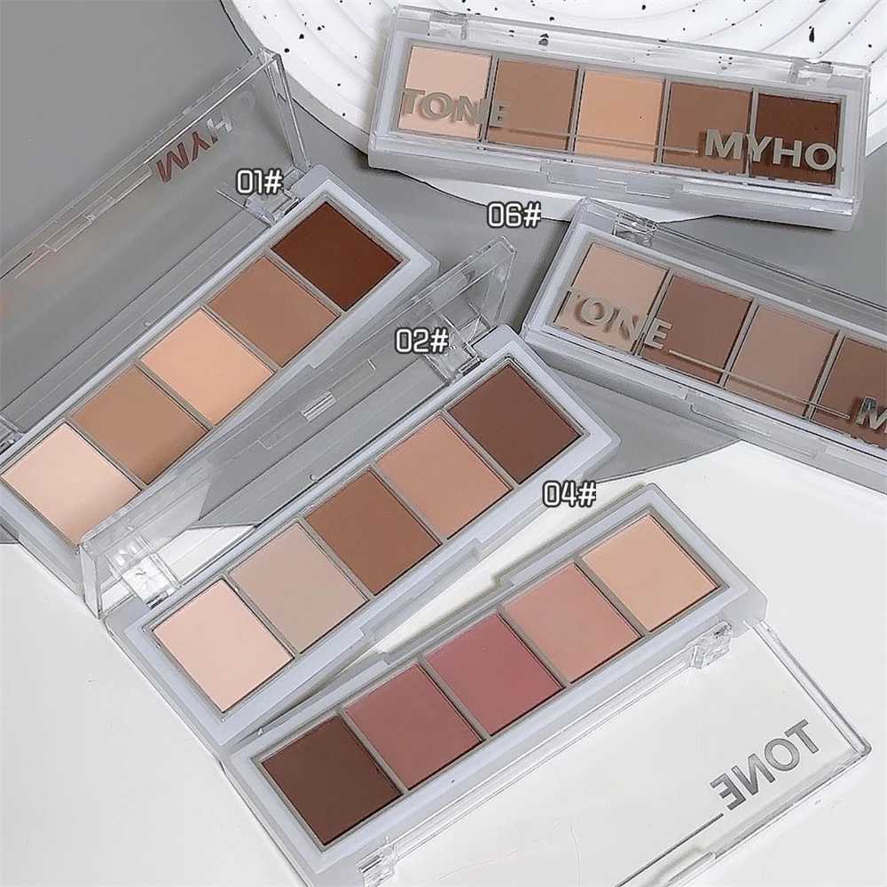 5color Eyeshadow Palette Matte Natural Brown Portable Bronzers Cosmetic Contouring Shadow Earth Color Eye Shadow Makeup PaletteXJ251027
