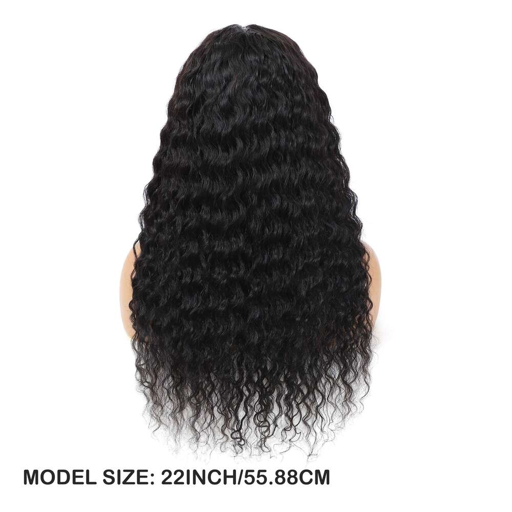 150% Density Deep Wave Human Front Wig 4X1 Lace Closure - Natural Color Voluminous Curly For, Elegant Style For Everyday & Special Ocns, Versatile Hai