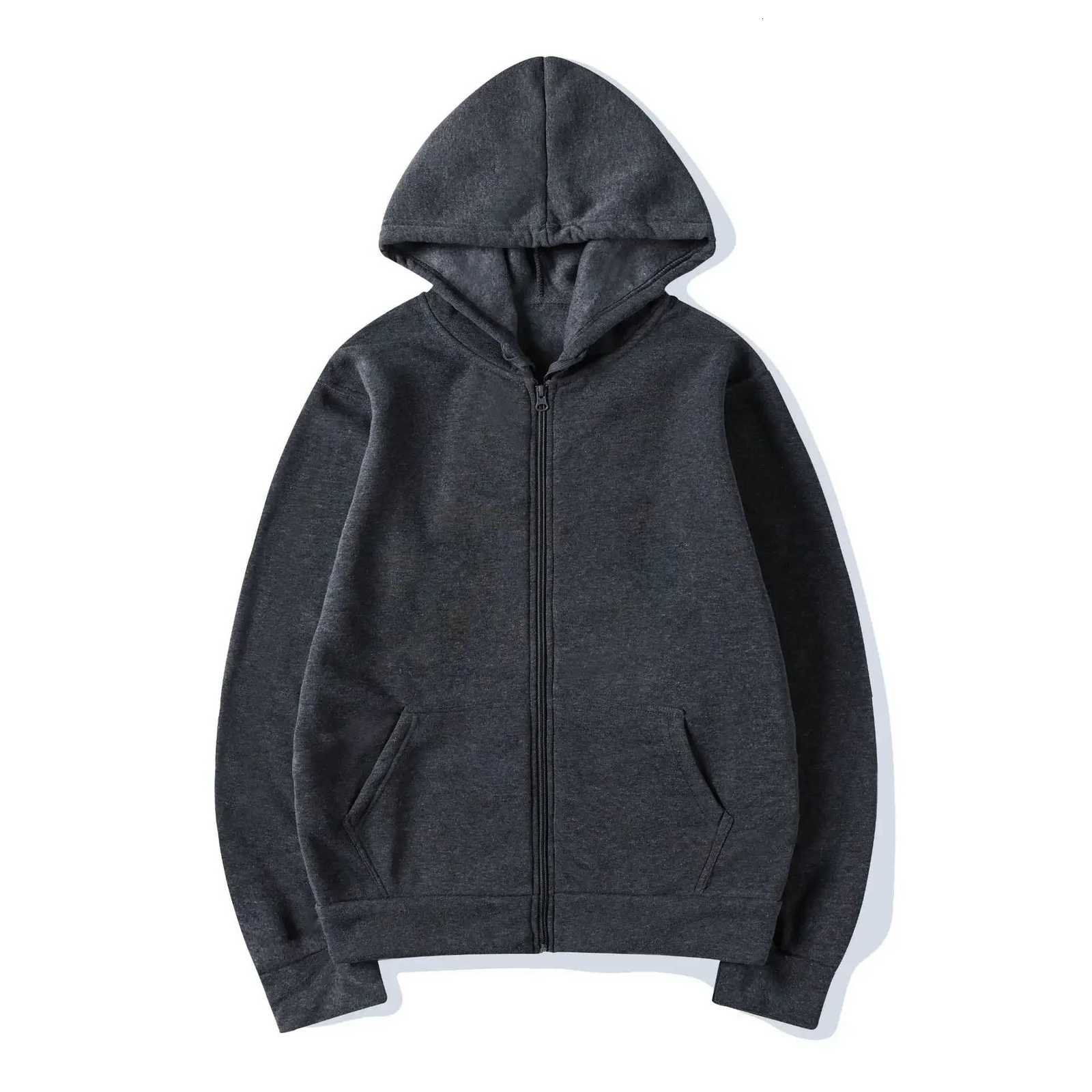 2025 Fashion Casual Black Grey Blue Zipper Hoodie Hip Hop Street Sweatshirt Skateboarding MenWomen Hoodie Mens Hoodie W251027