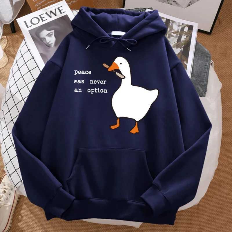 Peace Was Never An Option Printed Sweatshirt Men Street Oversize Autumn Hooded Hipster Soft Hoodies Hip Hop Warm Sportswears W251027