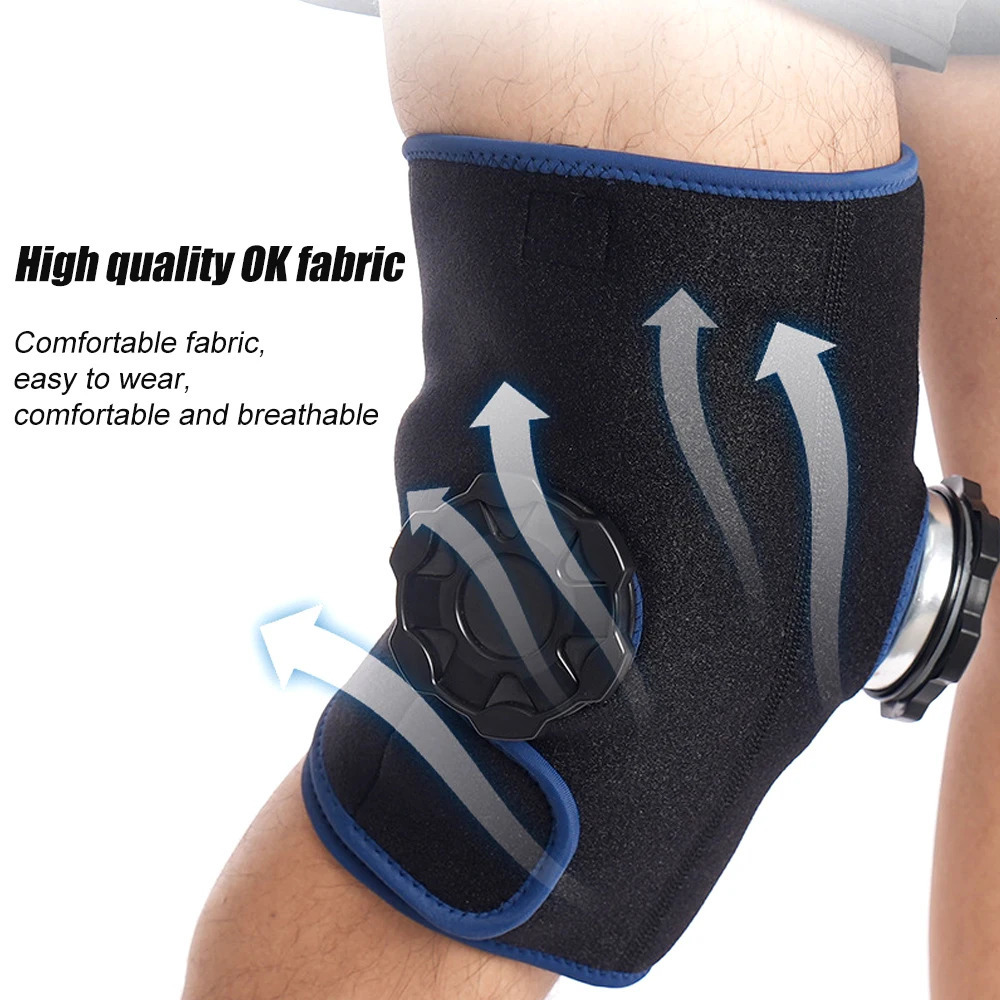 Knee Ice Wrap Pads with Ice Bag Compression for Knee Reusable Ice Pack Cold Therapy For Sprains Muscle Pain Relief Bruises 251023