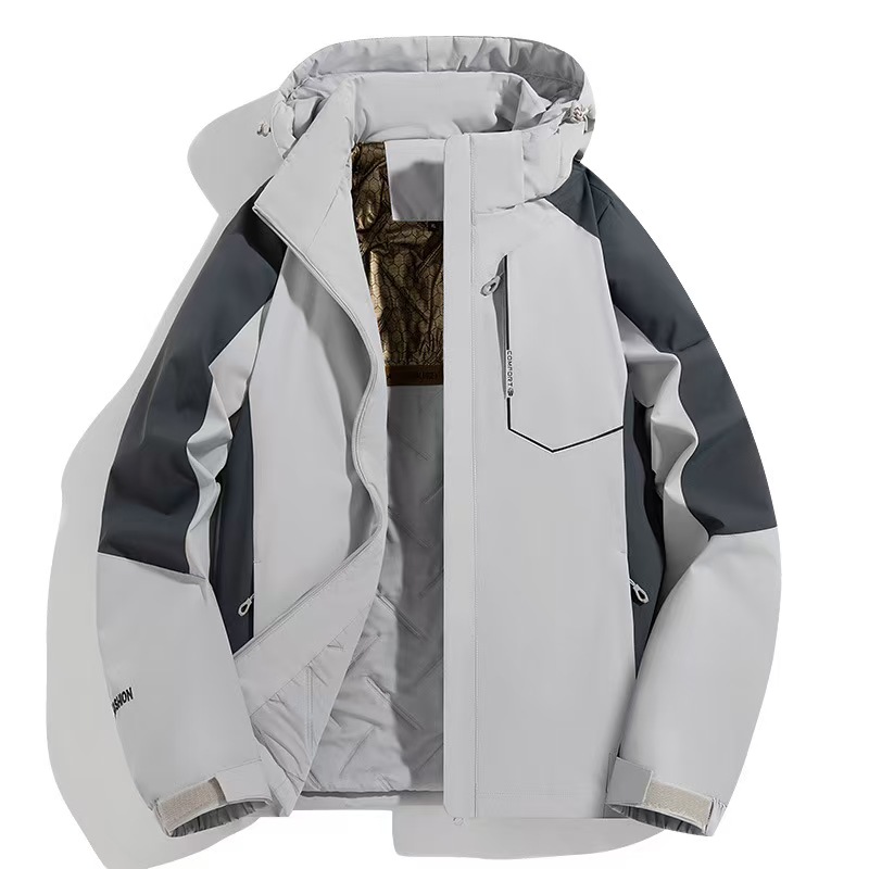 Couples padded jacket men's warm hooded 2025 winter new jacket men's graphene cotton-padded jacket coat.