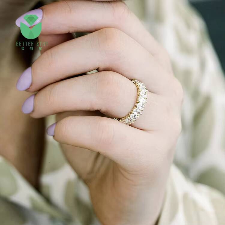 Custom Pear Shape Pave Diamond Ring Band Fine Jewelry 18k Gold Engagement Ring Real White Lab Grown Diamond Ring for Women