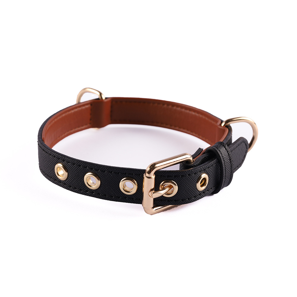 Dog Collars Comfortable top grain leather Layer for small Medium Large Canines Design Smooth alloy buckle durable