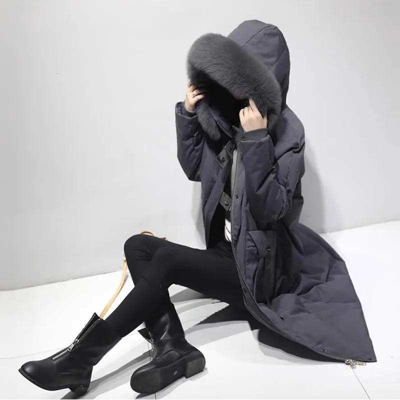 Black Winter Coat Womens Thick Down Cotton Jacket Women Loose Hooded Parker Oversized Female Warm Overcoat 251027