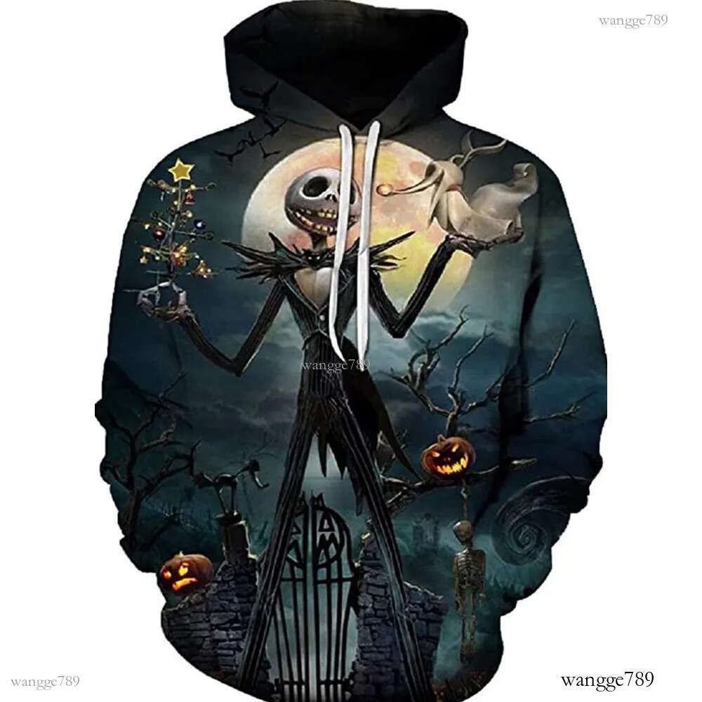 Hoodie for Mens Womens Unisex Nightmare Before Christmas Jack Sally Novelty Hoodie 3D Print Sweatshirts Hoodie Graphic Hoodies sweatshirt Fashionable 