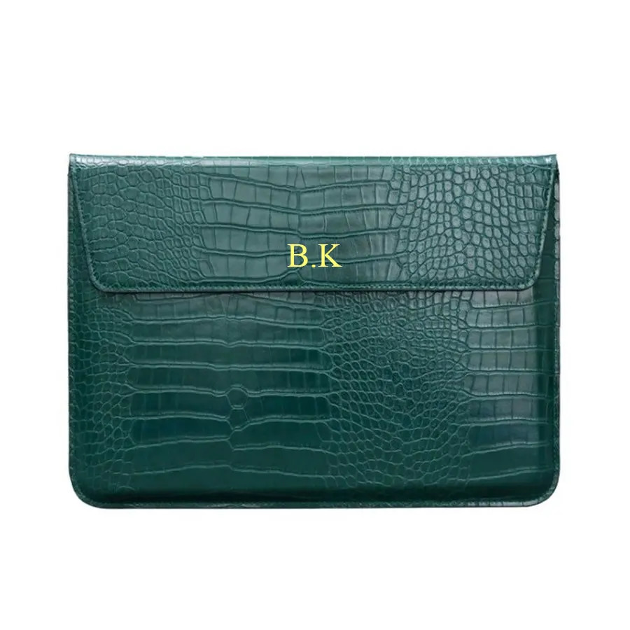 Unisex Custom Letter Envelope Leather Laptop Sleeve for MacBook Air 13 Retina 133 14 15 Free Personalization Macbook Case Pouch 251027 - view 5