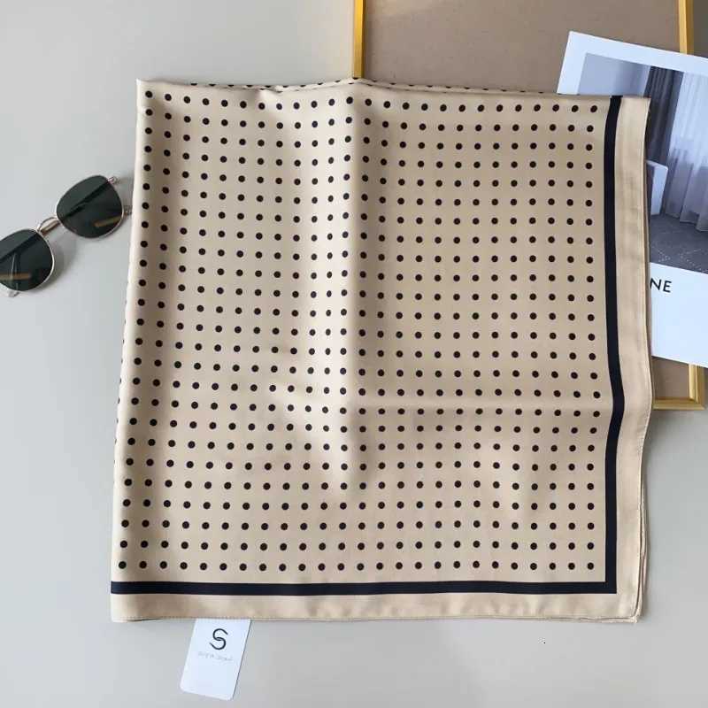 90cm Polka Dot Pattern Scarf for Wen Spring Summer Thin Imitation Silk Twill Scarf for Fashionab and Versati Tuan ShawlW251027