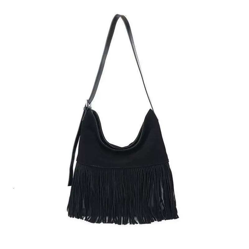 Designer Luxury High Quality Top Layer Cowhide Suede Women S Large Capacity Bucket Type Single Shoulder Crossbody Bag Trendy