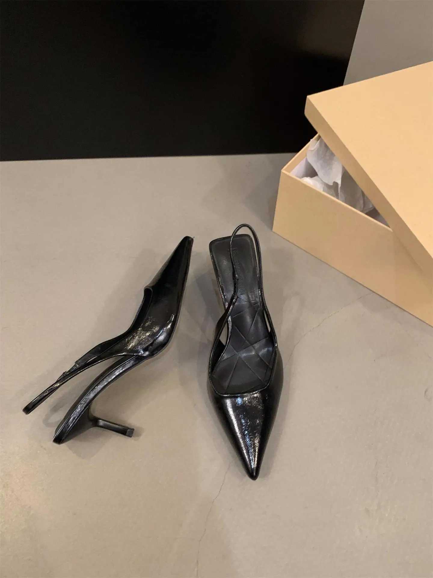 2024 Summer Sier Heels Pointed Toe Women Pumps Fi Slip Slingbacks Shoes Ladies Sexy Heel Party Dress SandaliasXJ251027