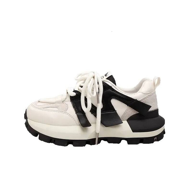 Mirinda Dad Shoes for Women New Spring Summer Thick Sole Height Increasing Genuine Leather Women's Versatile Fashion Casual Sneakers