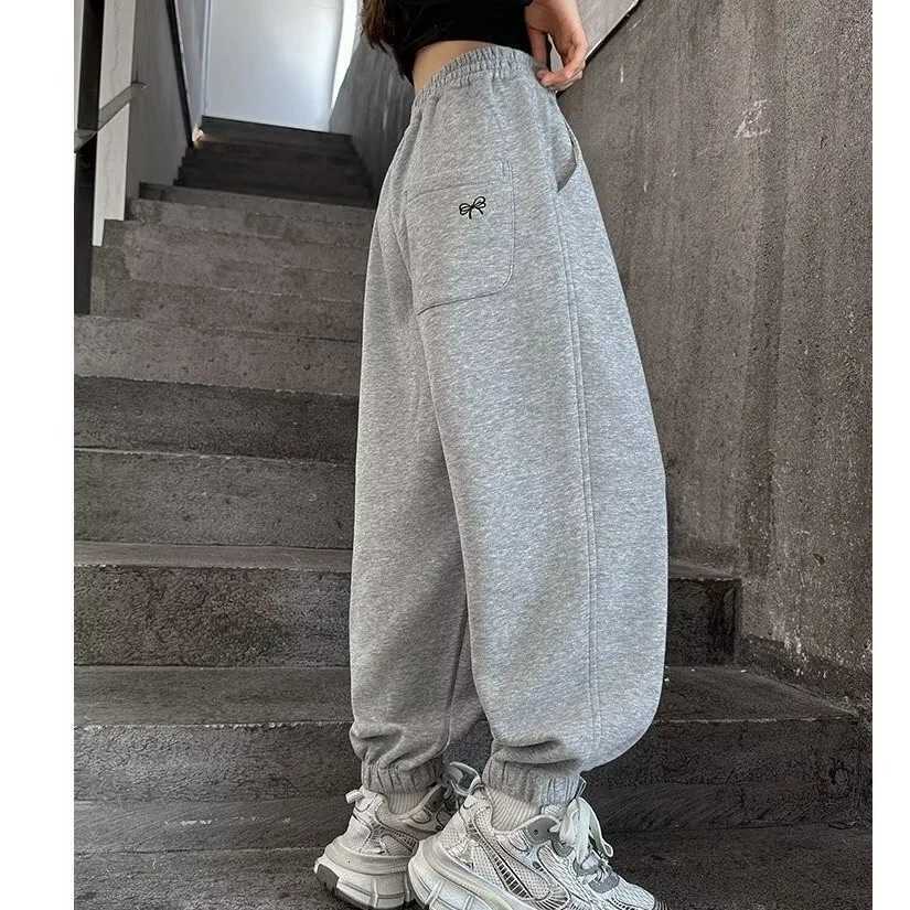 Causal Pants Girls Kids Loose Cotton Sports Pants 110170 Black Pink Trousers for Children Spring Kids Clothing 2025T251027