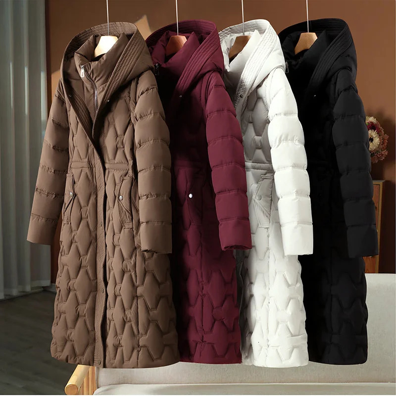 Fashion Winter Long Parkas Womens Down Cottonpadded Jacket Detachablesleeve Coats Thicken Warm Overcoat Hooded Outerwear 251027