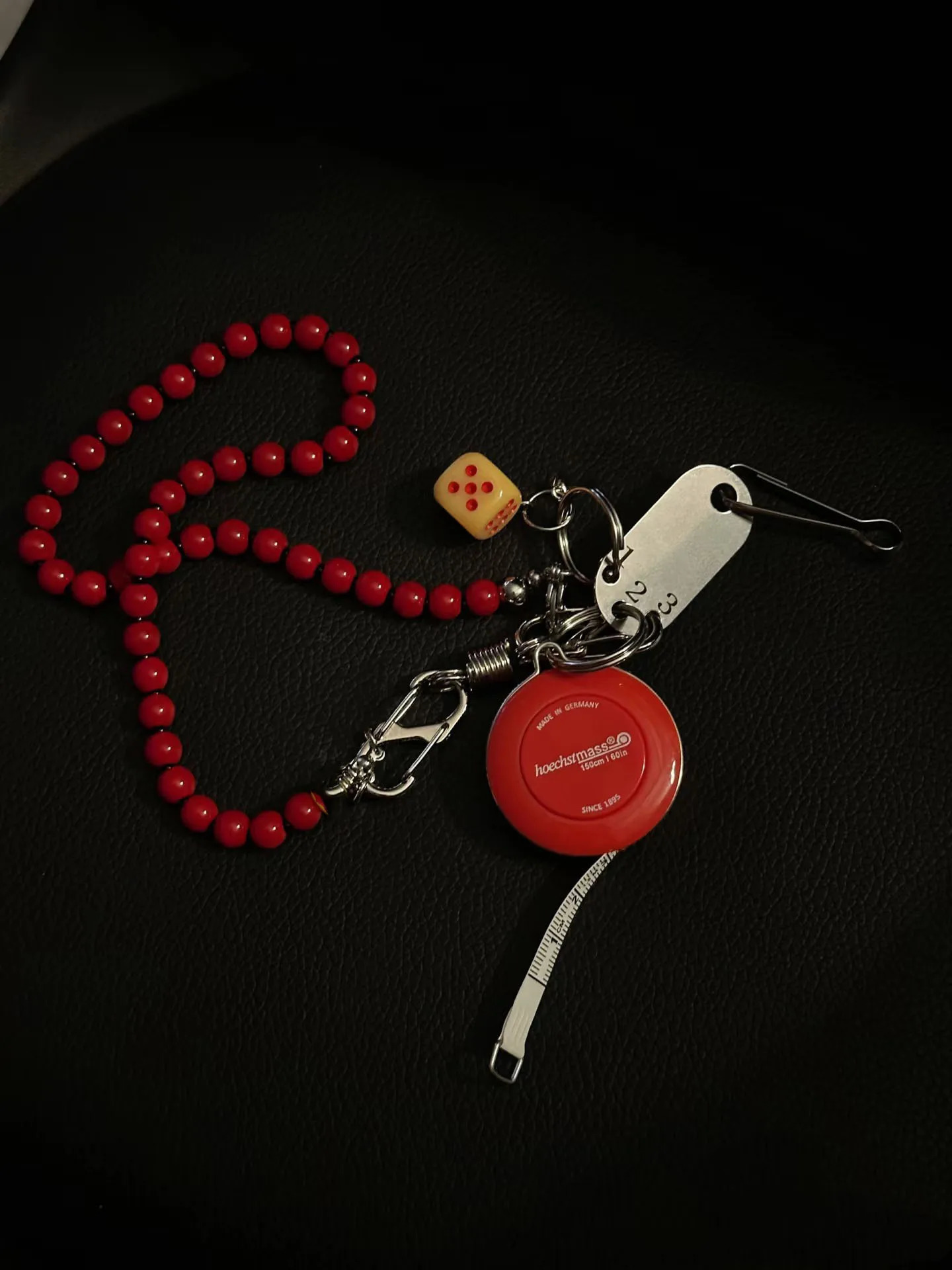 Original Punk Style Jeans Trouser Chain TwoColor Wide Square Beads Unique Niche Unisex Wear Accessories Waist Pendant 251023