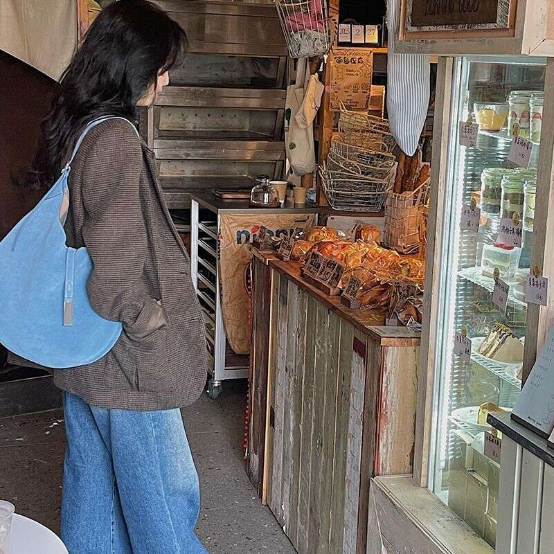 Designer Bag Tote Bag Shoulder Bag Single Shoulder Underarm Large Capacity Suede Tote Women New Commuting Blue Saddle Bag For Autumn