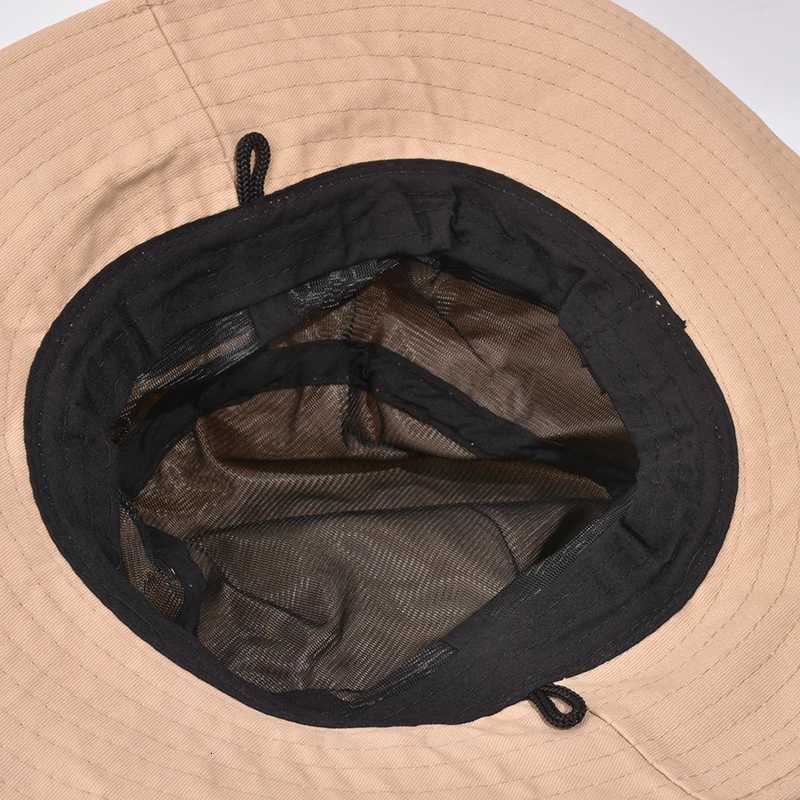 Newest Four Seasons Cotton Solid Bucket Hat with Small Pocket Fisherman Hat Outdoor Travel Sun Cap for Men and WomenW251027