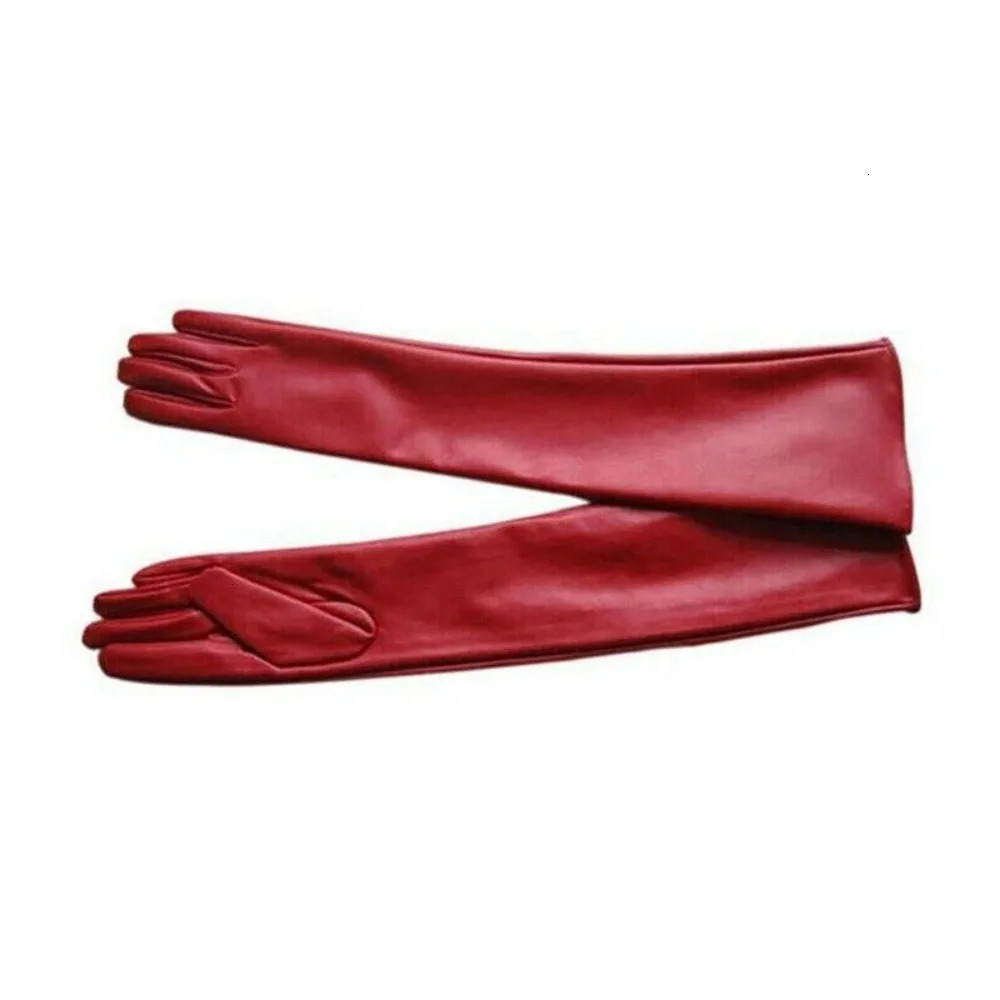 Fashion Women Long Elbow Gloves Evening Party Ladies Gloves Warm Winter Soft Leather Gloves 251021