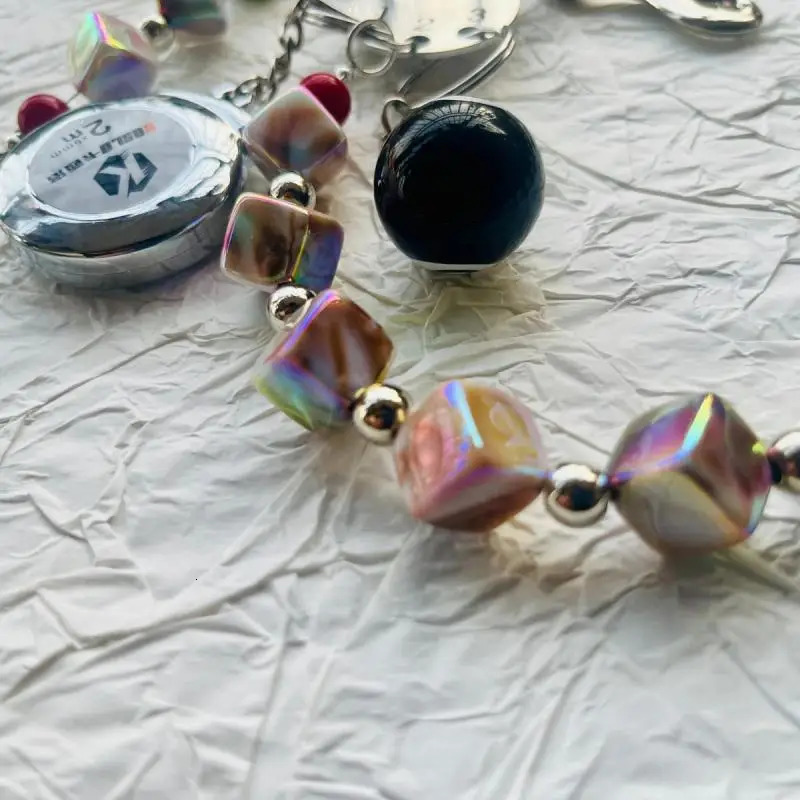 Original Punk Style Jeans Trouser Chain TwoColor Wide Square Beads Unique Niche Unisex Wear Accessories Waist Pendant 251023