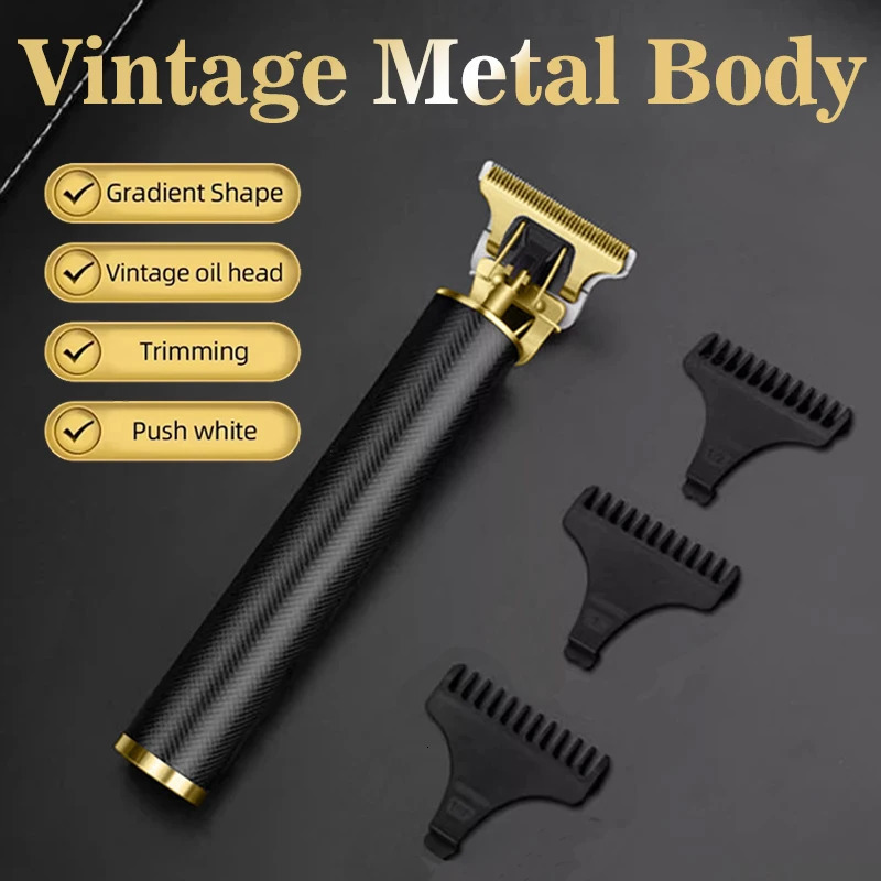 Men Electric Vintage Shaver Barber Cordless Cutting Machine USB Charging Trimmer Portable Hair Clipper Suitable 251022 C260312