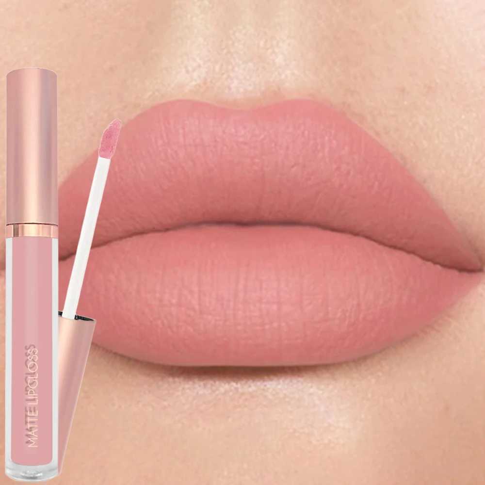 Punk Dark Plum 24H Waterproof Matte Velvet Lipgloss Makeup LongLasting Nonstick Cup Lip Glaze Nude Liquid Lipstick Cosmetics W251027