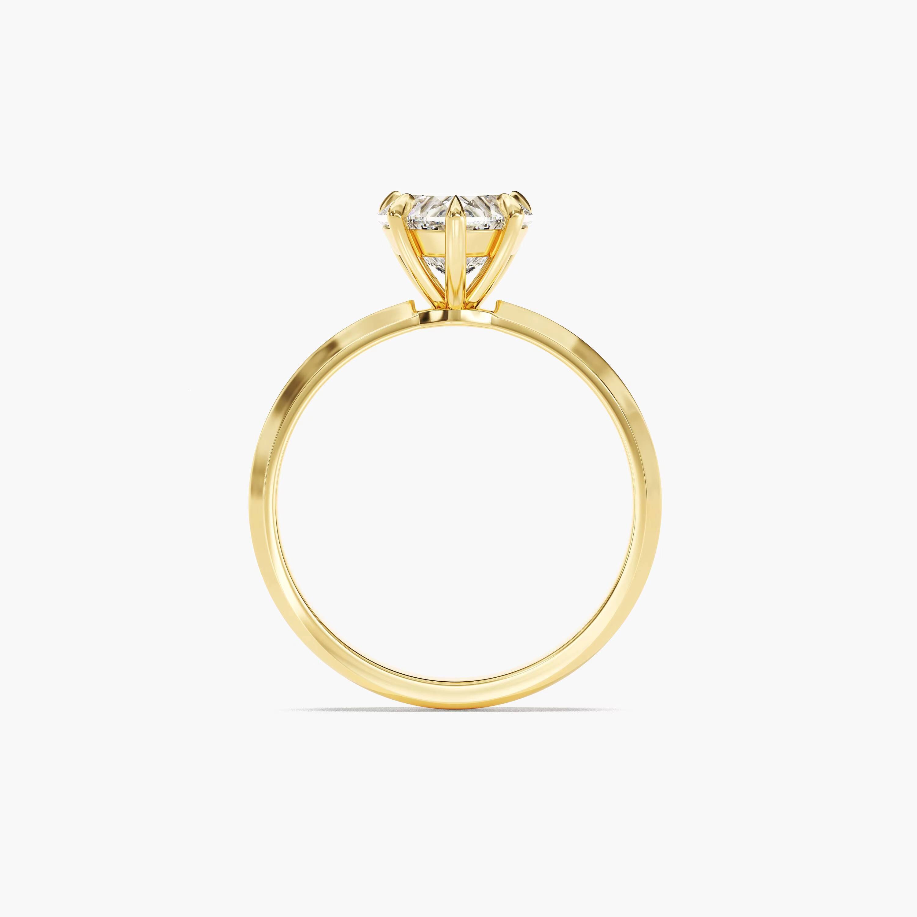 15 CT Heart Cut Solitaire Diamond Engagement Ring 14k 18k Gold Solo Ring Promise Ring for Women