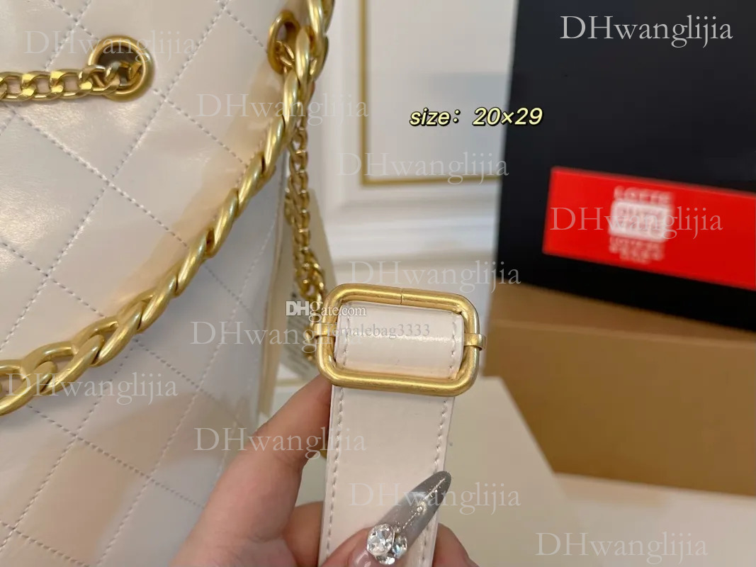 DHGM brand designer new hippie hobo bucket retro versatile pull rope chain tote can be cross-body daily commuting bag