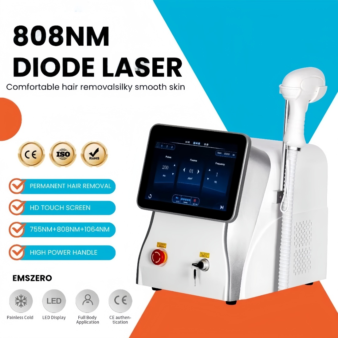 3500W Professional Laser Hair Removal Machine Ice Platinum 3 Wavelength 808Nm 755Nm 1064Nm Painless Diode Beauty Machine