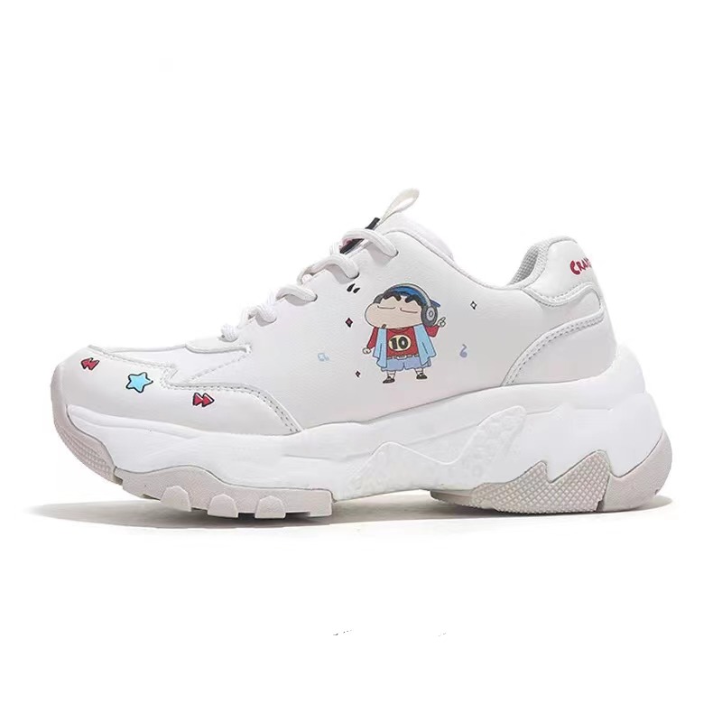 Jifffly x Crayon Shin-chan Dad Shoes Women Thick Bottom High-Top Sneakers for Summer 2025