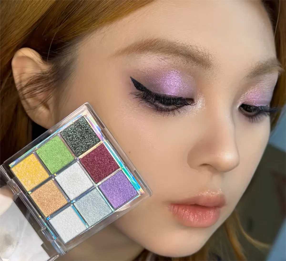 Sheeneffect 9 Color Eyeshadow Plate Chameleon Delicate And Shimmer Eyeshadow Chrome High End makeup CosmeticsXJ251027
