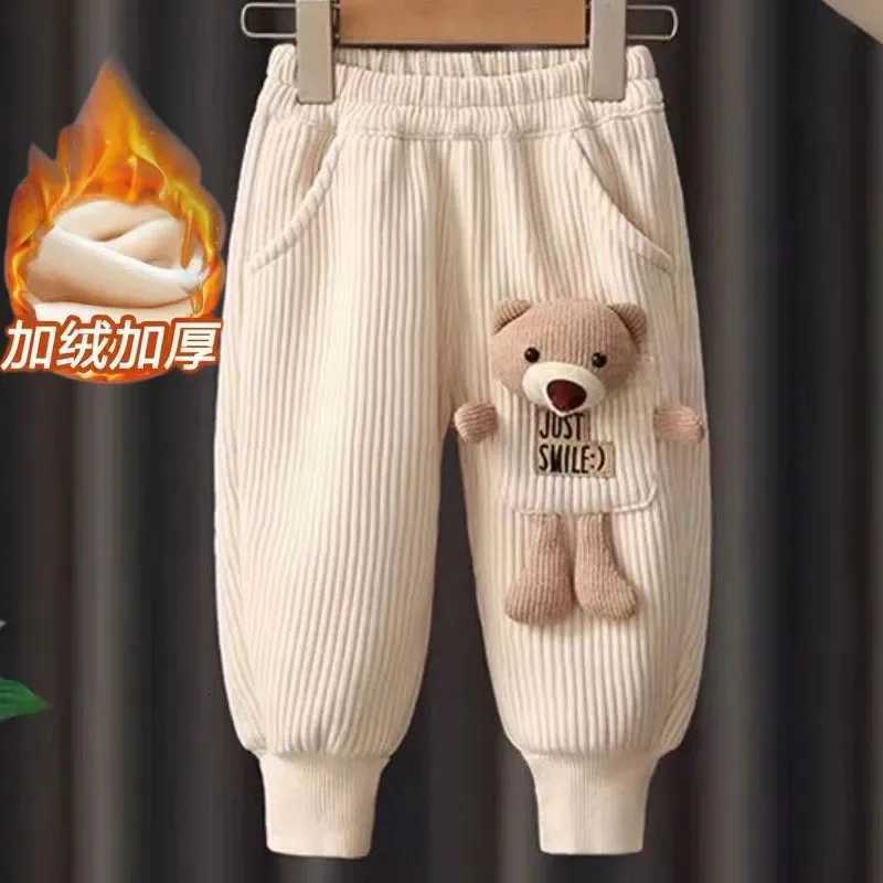 AutumnWinter Boy Girls Pants New Childrens Casual Plush Thick Warm Pants Baby Stylish Trousers SpringT251027