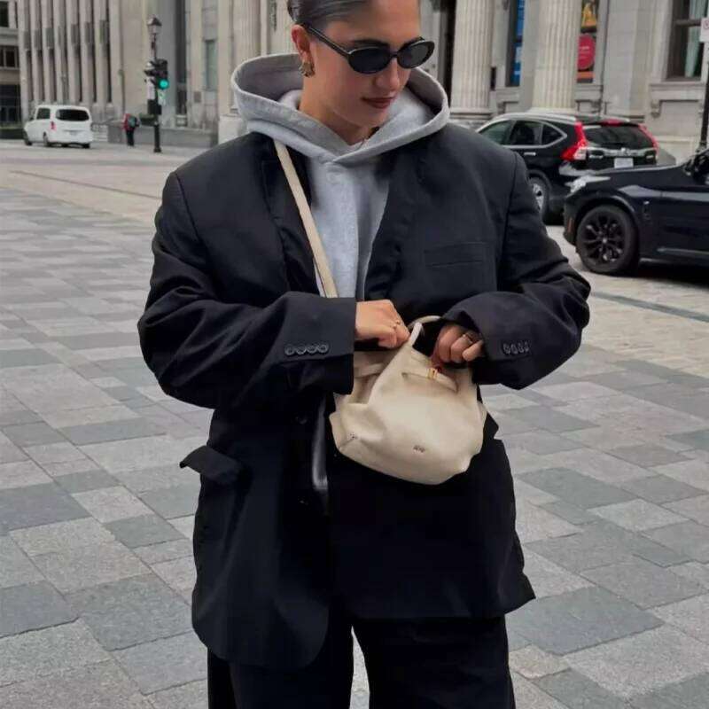 JW PEI Brand Design Women's Large Capacity High-Quality Exquisite Shoulder Bag Solid Color Multifunctional Handbag