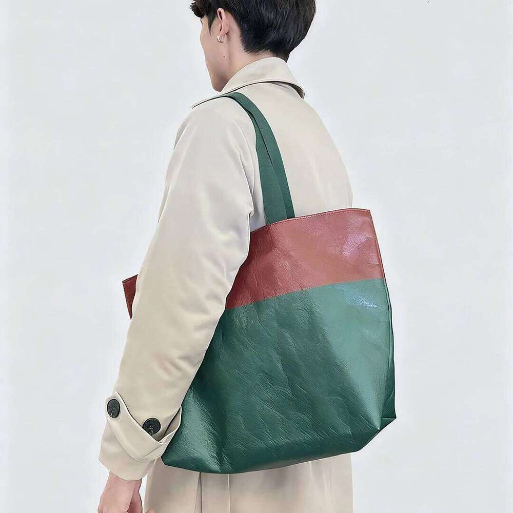 Women's Waterproof Tote Bags For Woman Shoulder Casual Eco Ladies Handbags Contrast New Handbag Vintage Female Bag