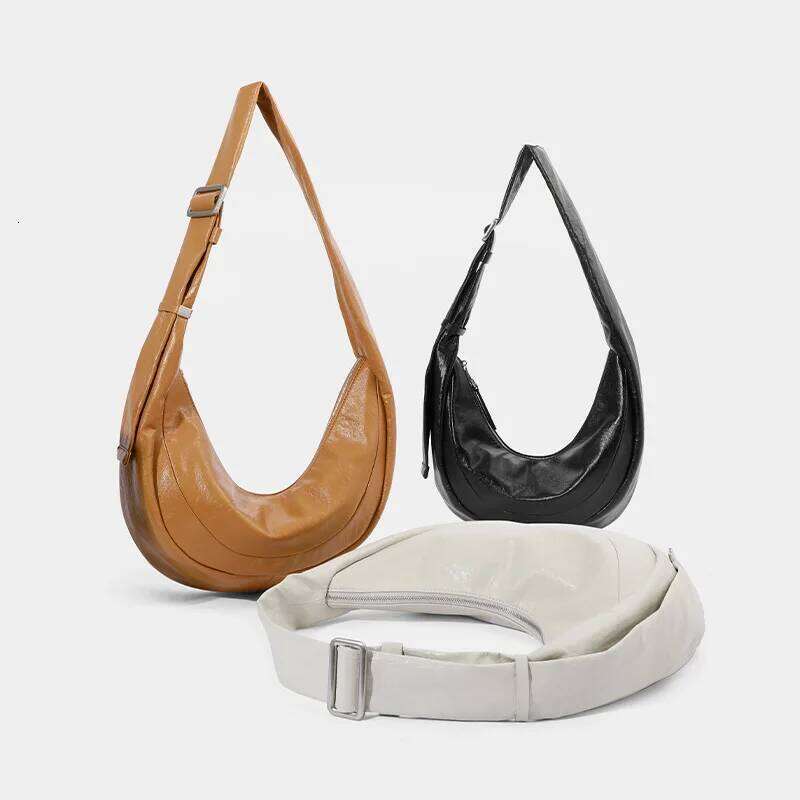 Women Crescent Underarm PU Leather Female Elegant Commuter Shoulder Niche Design Girls Fashion Armprit Bags Purses 251027