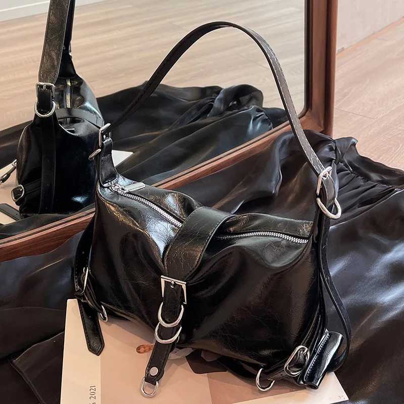 Sier Leather Crossbody Bags for Wen Luxury 2024 Y2k Korean Fi Underarm Shoder Bag Fem Armpit Bag Handbags bolsas1 D251027