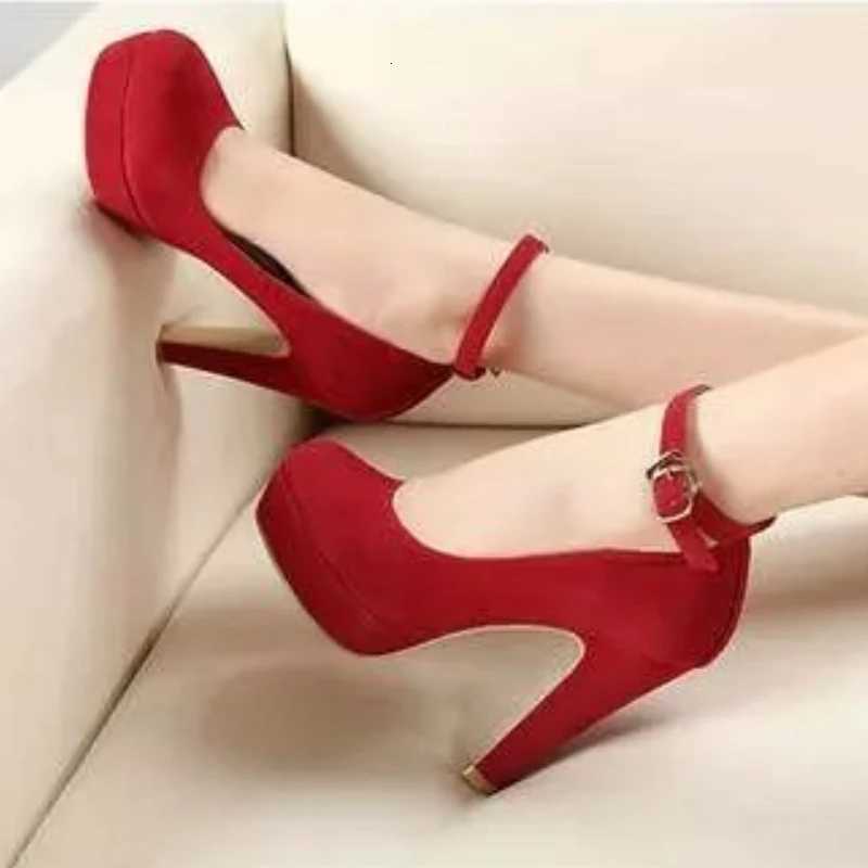 Trendy High Heel Single Shoes 2024 Autumn New Collecti Simple and Sexy Buckle Solid Color Temperament High Heel Womens ShoesXJ251027