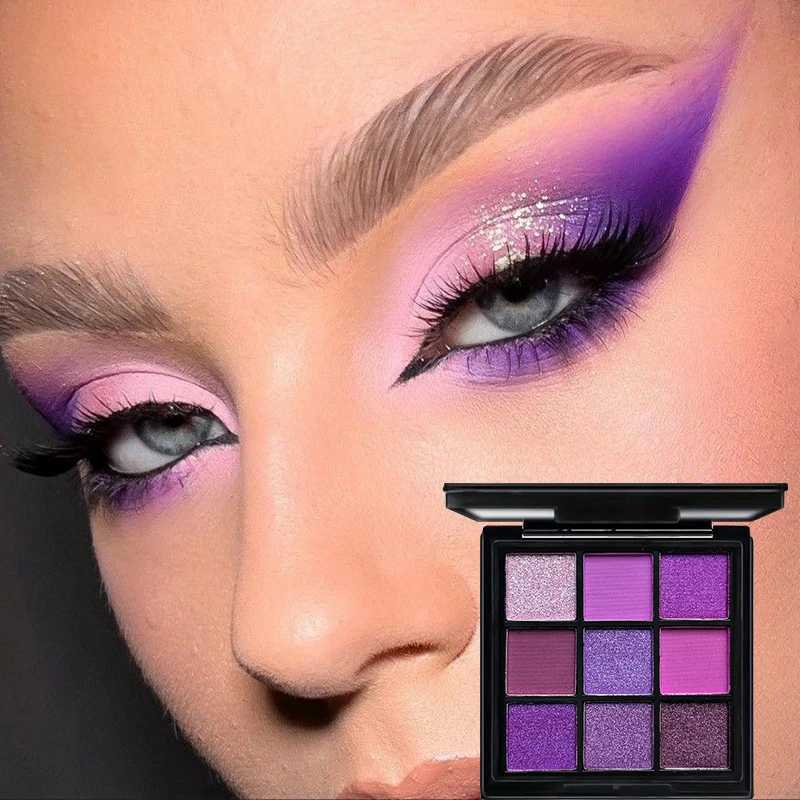 9 Color Purple Eyeshadow Palette Matte Shimmer Violet Lilac Lavender Makeup Pigmented Long Lasting Professional 9 ColoresXJ251027