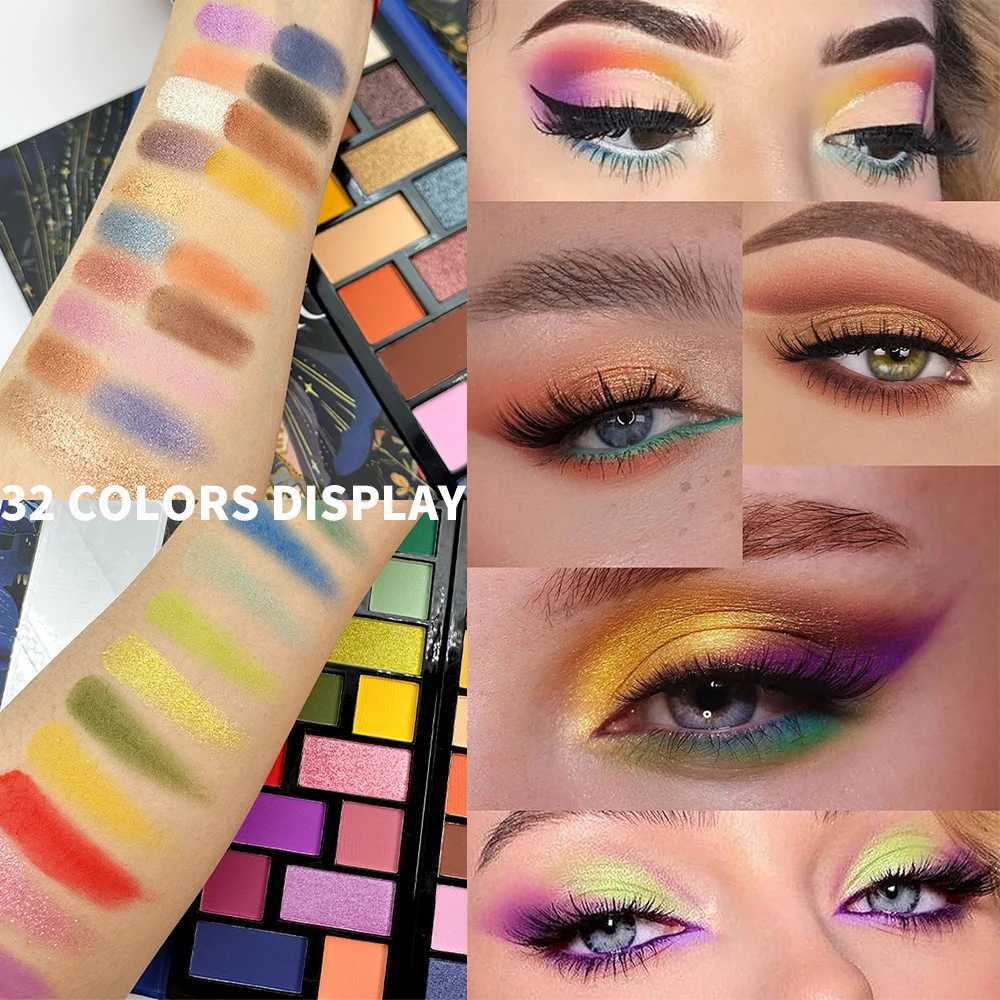 32 Color Eyeshadow PaletteMatte Shimmer Highly PigmentedVeganCrueltyFree Professional Makeup Palette WarmNudeGlitterXJ251027