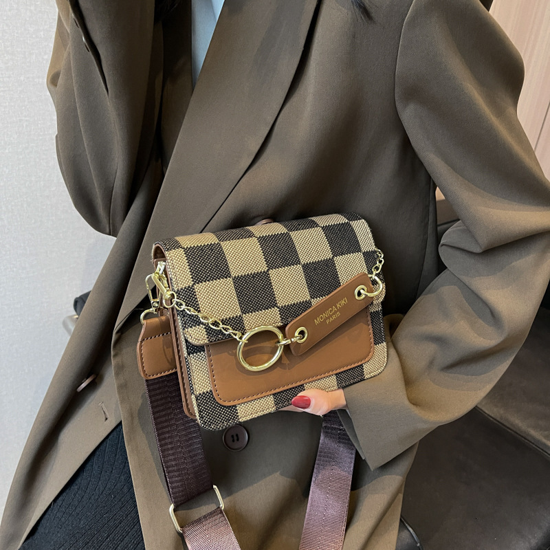 Free shipping designer bag New Spring and Summer Bags for Women High-End Versatile Checkered Small Square Bag Single Shoulder Crossbody Bag