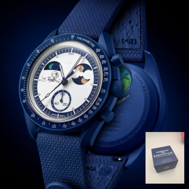 2026 Bioceramic Quartz Chronograph Mens Womens URANUS Watch Mission To Mercury 42mm Black Nylon Luxury MOON Watch Limited Edition master wristwatches